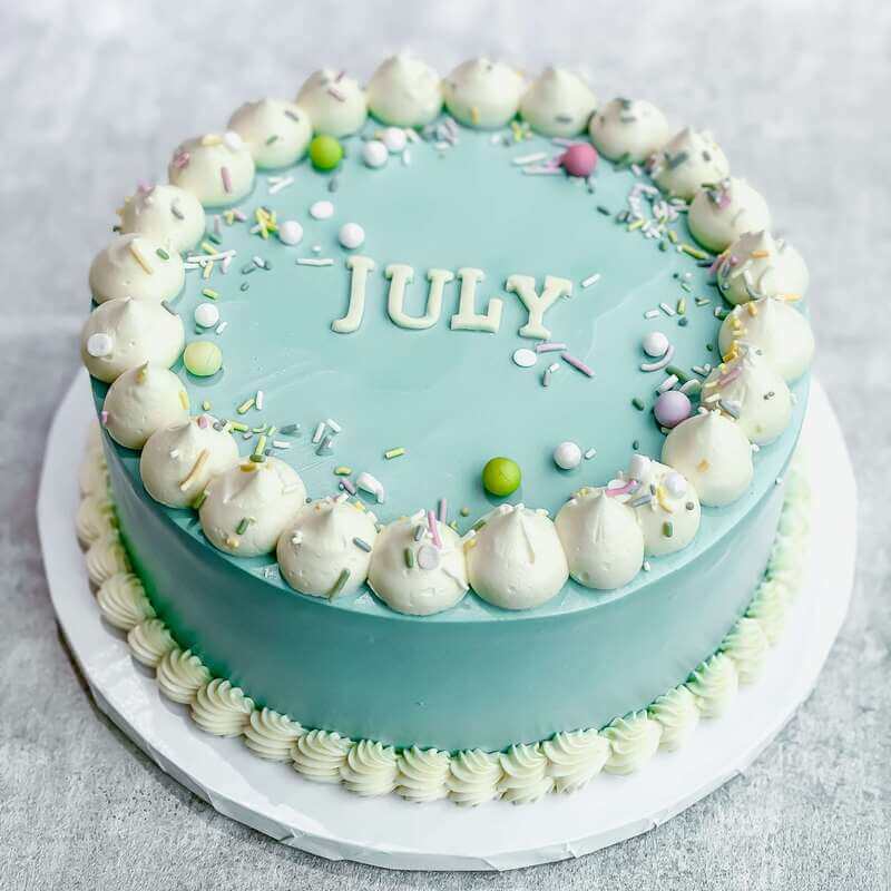Korean Lettering Cake - Birthday Month